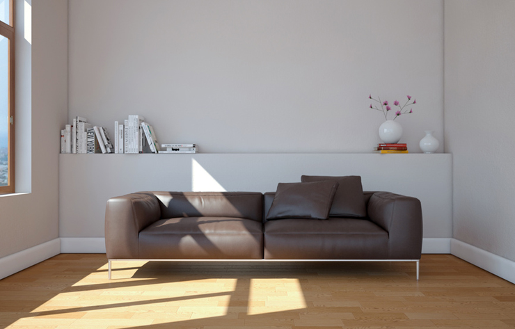 Ein schickes Ledersofa ist ein echter Blickfang im Raum. (Symbolbild: virtua73 - Fotolia.com)